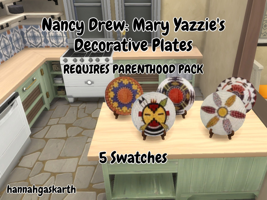 The Sims Resource Nancy Drew Mary Yazzie's Decorative Plates