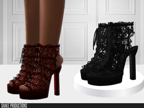 Sims 4 — Modern Victorian Gothic Shoes 2 by ShakeProductions — Shoes/High Heels New Mesh All LODs Handpainted 9 Colors