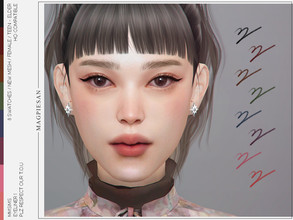 Sims 4 — Eyeliner 1 by magpiesan — Simple eyeliner in 8 colors for Female. HQ compatible. Created by MM of Team Magpiesan