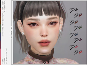 Sims 4 — Eyeliner 2 by magpiesan — K-Style simple eyeliner in 8 colors for Female. HQ compatible. Created by MM of Team