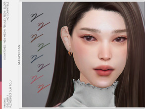 Sims 4 — Eyeliner 3 by magpiesan — Simple eyeliner in 8 colors for Female. HQ compatible. Created by MM of Team Magpiesan