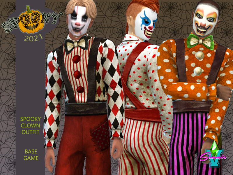 The Sims Resource - Spooky Clown Outfit