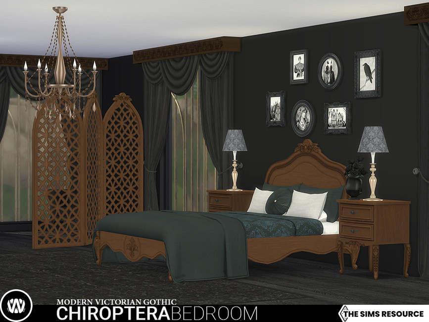 The Sims Resource - Modern Victorian Gothic - Chiroptera Bedroom