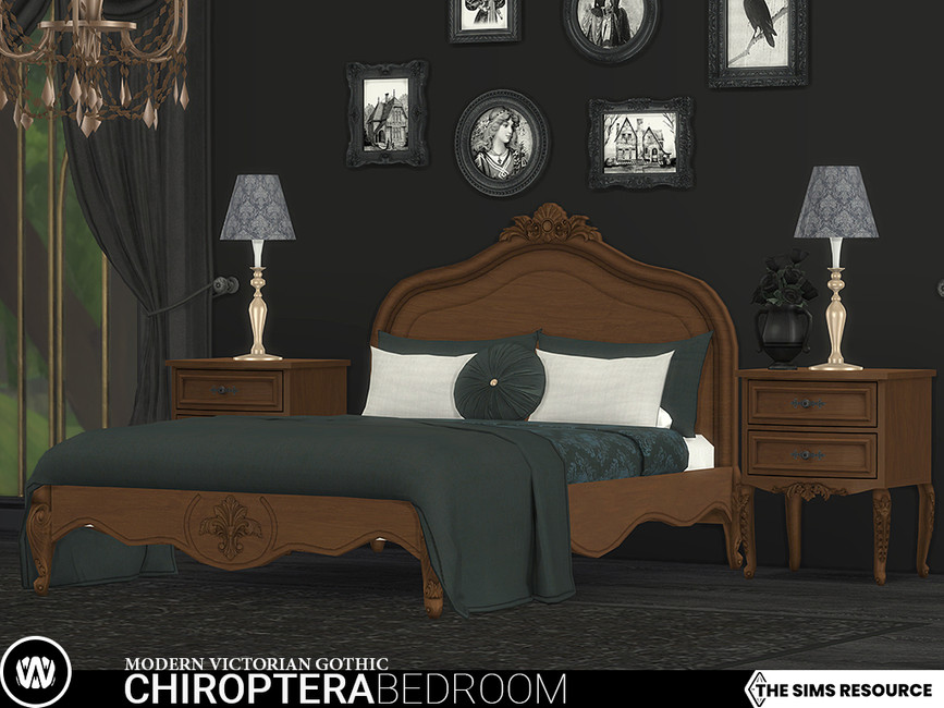 The Sims Resource - Modern Victorian Gothic - Chiroptera Bedroom