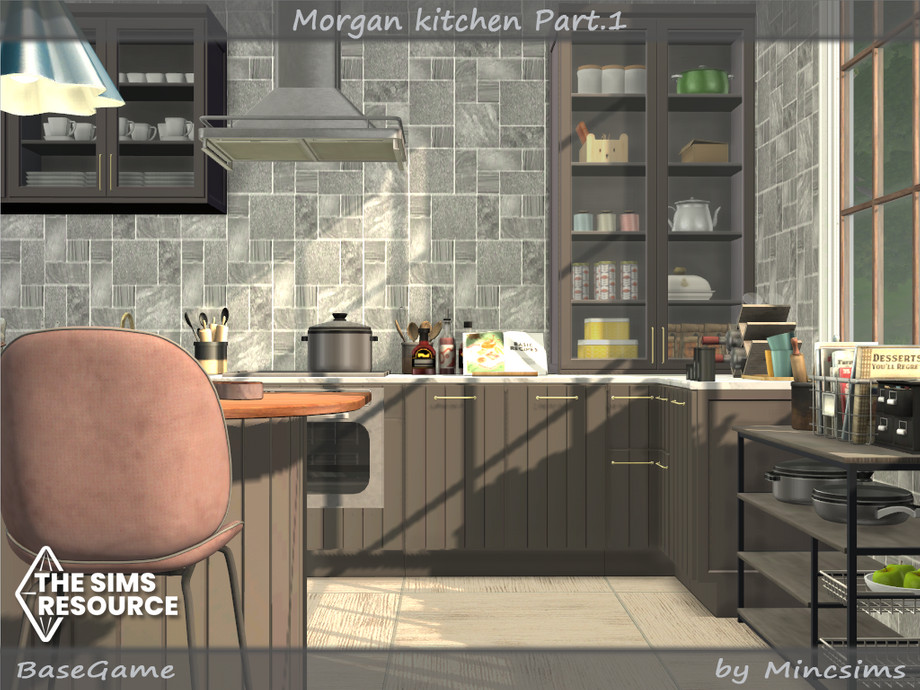 The Sims Resource Morgan Kitchen Part 1, How To Build Kitchen Island Sims 4