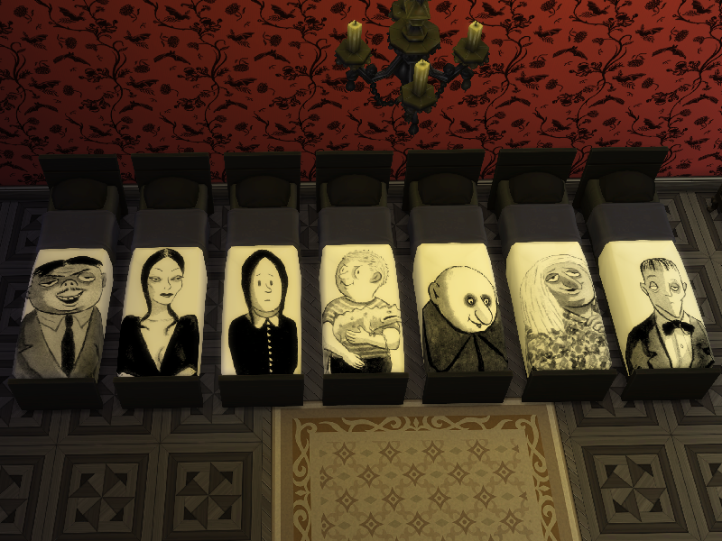The Sims Resource | Beds Of The Addams Family