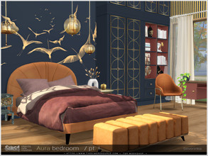 Sims 4 — Aura bedroom Pt.I by Severinka_ — A set of furniture and decor for the interior decoration of the bedroom in the