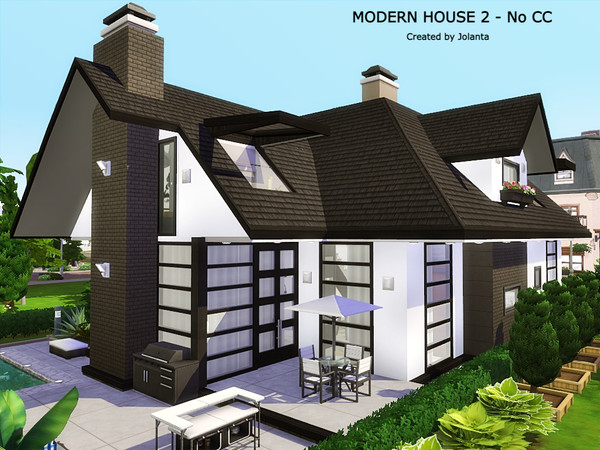 Sims 4 — MODERN HOUSE 2 - No CC by jolanta2 — This house will be a wonderful place for your Sim family. Includes: -