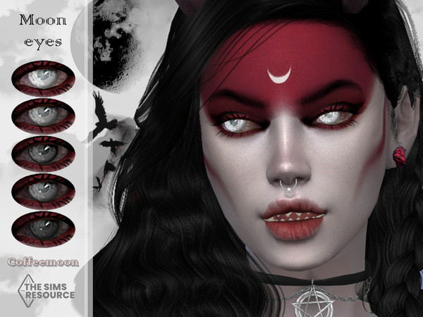 Sims 4 — Moon eyes by coffeemoon — Face paint category 5 colors for male and female: toddler, child, teen, young, adult,