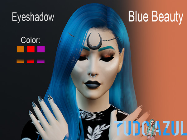 Sims 4 — Eyeshadow Halloween by tudo_azul — 6 colors available. prohibited to re-post recolors only with permission