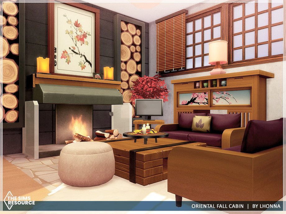 The Sims Resource Oriental Fall Cabin
