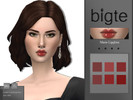 Sims 4 — Marie Lipgloss by bigte — - 6 swatches - BGC - Shoutout to my sim for being this creation's model.