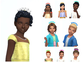 Sims 4 — ErinAOK Kid's Tiara 1027 by ErinAOK — Kid's Heart Tiara 9 Swatches