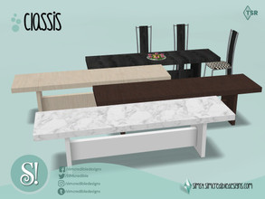 Sims 4 — Classis dining table by SIMcredible! — by SIMcredibledesigns.com available at TSR 4 colors variations