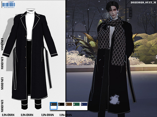 Sims 4 — [DIAN]Men's windbreaker by LIN_DIAN — - New Mesh - ALL Lods. - 5 Colors. - Normal Map