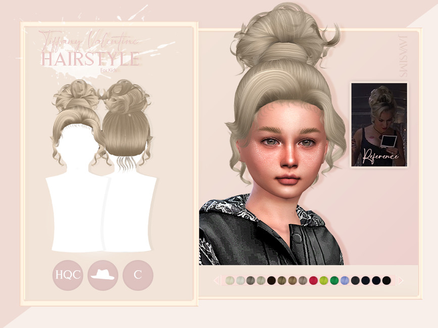 The Sims Resource - JavaSims- Tiffany Valentine (Child Hairstyle)