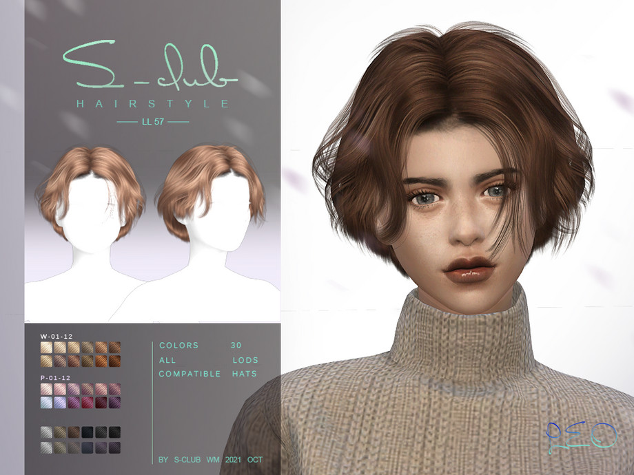The Sims Resource - Short curly hairstyle by S-Club
