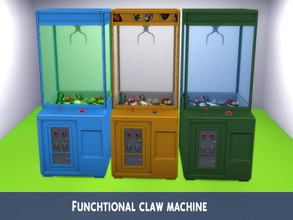 Sims 4 — Functional Claw Machine by Hanalinori_ID — Sims can grab some prize from claw machine. This object from sims 3