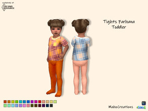 Sims 4 — Tights Farhana Toddler by MahoCreations — basegame retexture female / male 27 colors disallow for randoms 