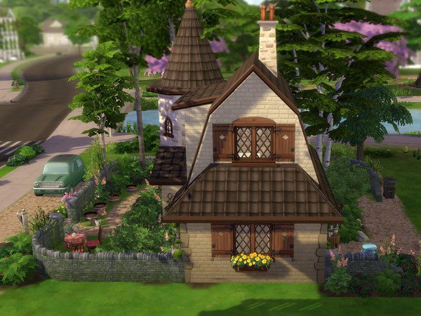 Sims 4 — Little Tower no cc by sgK452 — Charming house for couple or single, all comfort. Possibility of gardener.