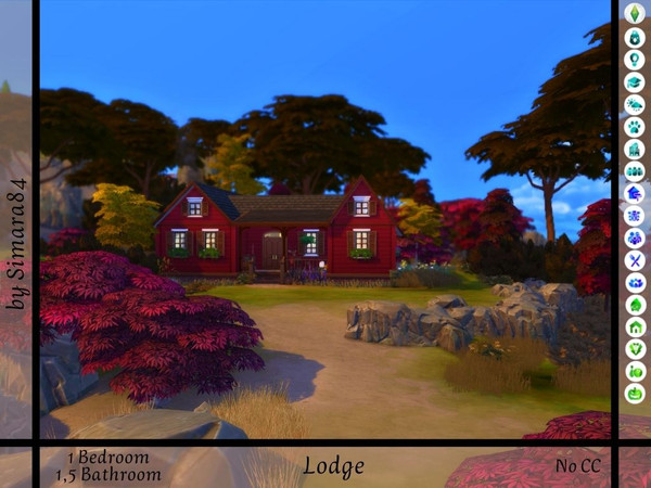 Sims 4 — Lodge by Simara84 — Build on a 20x20 Lot, fully furnished. For one or two sims. 