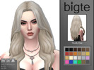 Sims 4 — Noelle Hair by bigte — - 24 swatches - all LODs - Requires outdoor retreat