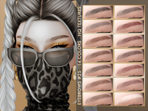 Sims 4 — [PATREON] EYEBROWS #25 by Jul_Haos — - CATEGORY: EYEBROWS - COLORS: 14 - GENDER: FEMALE - HQ TEXTURES - CUSTOM