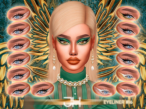 Sims 4 — EYELINER #16 by Jul_Haos — EYELINER #16 - CATEGORY: EYELINER - SAMPLE: 16 - AGE: TEEN-ELDER - GENDER - FEMALE -