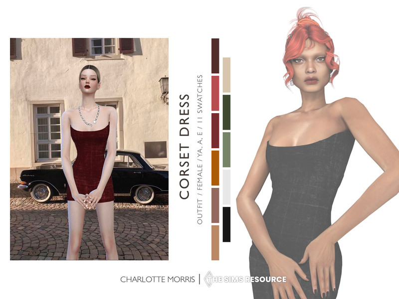 Sims 4 The Sims Resource | Corset Dress by TSR Creator