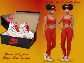 Sims 4 — Air Max 90 ~ Recolor of Dissia Dot Sneakers by drteekaycee — This is a recolor of the pretty polka dot sneakers