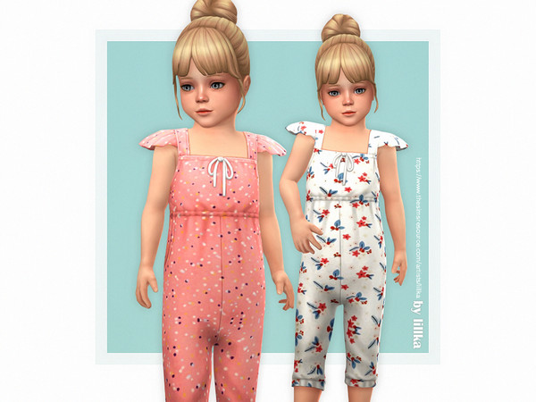 Sims 4 — Marie Jumpsuit [NEEDS COTTAGE LIVING] by lillka — YOU NEED COTTAGE LIVING 15 swatches Custom thumbnail Hair by