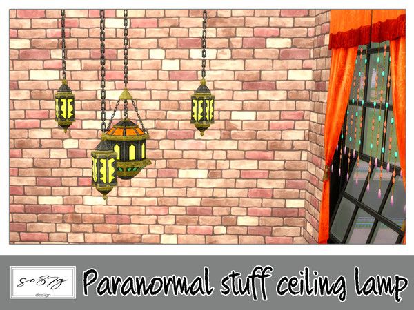 Sims 4 — Paranormal ceiling lamp by so87g — cost: 400$, you can find it in lights - light (ceiling) NEW features of the