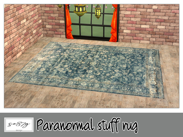 Sims 4 — Paranormal rug by so87g — cost: 500$, 8 colors, you can find it in decor - rug NEW features of the object: