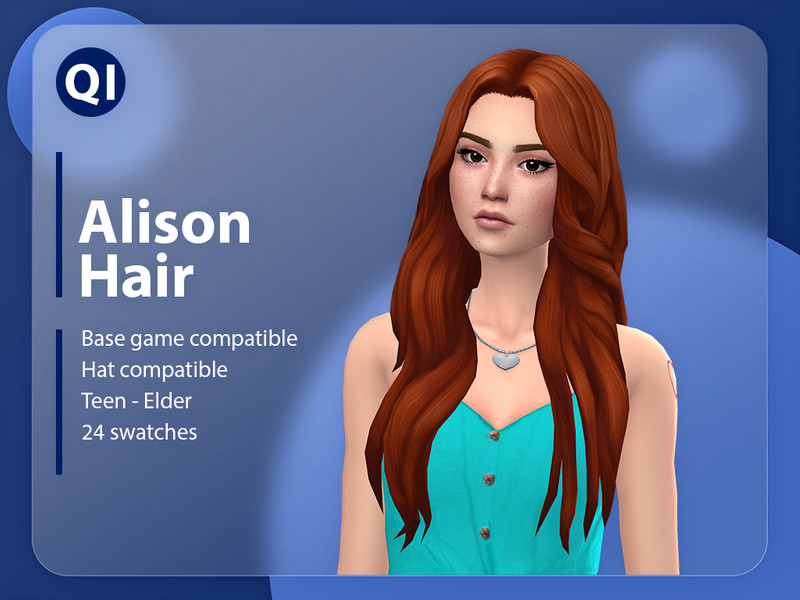 Image of Alison Hair CC Sims 4