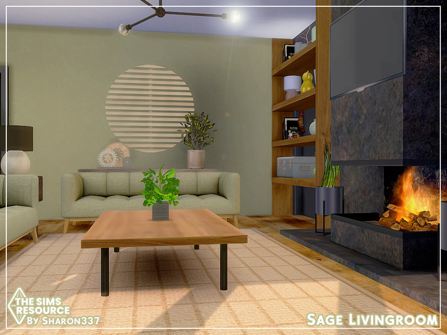 The Sims Resource - Sage Livingroom - TSR CC Only