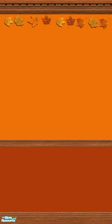 Sims 2 — Autumn leaves border by Strawbz — A classic autumn coloured wallpaper to add warmth to any room in the house -