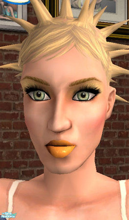 Sims 2 — Buttery Yellow Eyeshadow by RockinRobin — This actually looks really good in the game even though it's not a