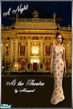 Sims 2 — Mini_AF_Form_15 by minicart — A pretty floral formal dress for your adult Sim.
