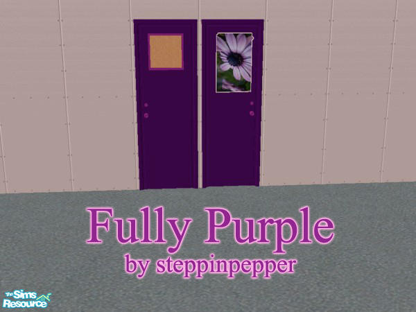 Sims 2 — Fully Purple Dorm - Dorm Door by steppinpepper — Part of Fuly Purple Dorm set