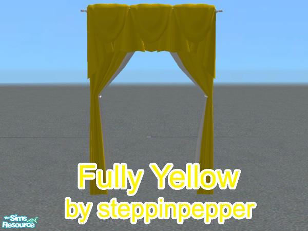 Sims 2 — Fully Yellow Dorm - Curtain by steppinpepper — Part of Fully Yellow Dorm Set
