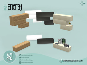Sims 4 — Energy Shelves by SIMcredible! — by SIMcredibledesigns.com available at TSR 4 colors variations