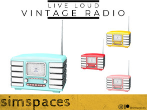 Sims 4 — Live Loud - vintage radio by simspaces — Part of the Live Loud collection: You're so advanced that your
