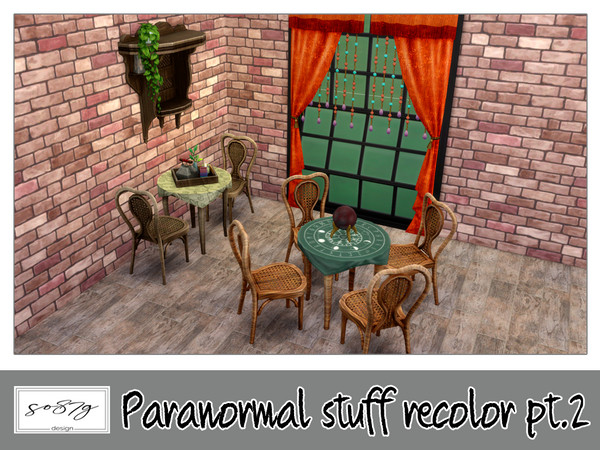 Sims 4 — Paranormal stuff pack recolor pt.2 by so87g — - Paranormal chair: cost: 50$, 3 colors, you can find it in