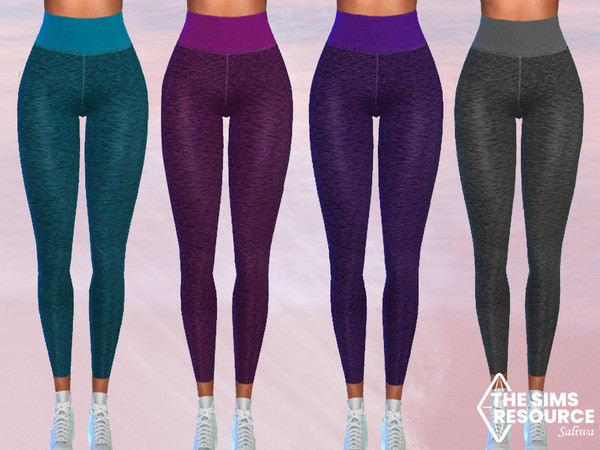 Sims 4 — High Waisted Athletic Leggings by saliwa — High Waisted Athletic Leggings