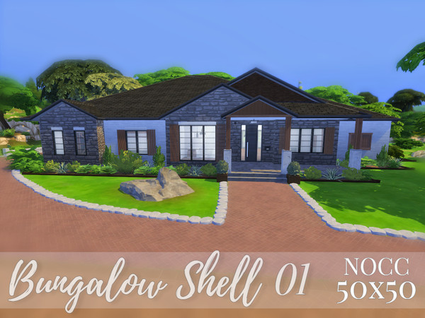 Sims 4 — Bungalow Shell 1 by deseraemb — This luxurious, move-in-ready, home is PERFECT for large families who love to