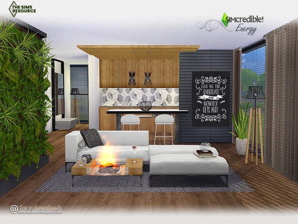 Sims 4 — Energy by SIMcredible! — What about a versatile, modern, stylish yet cozy ambiance where you can join the whole
