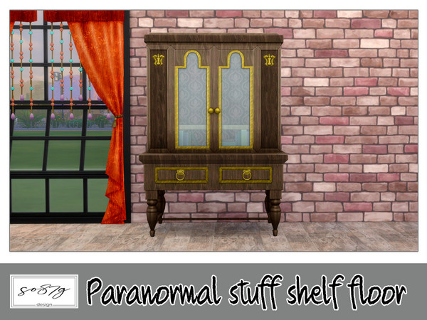Sims 4 — Paranormal shelf floor by so87g — cost: 500$, 3 colors, you can find it in surface - display NEW features of the