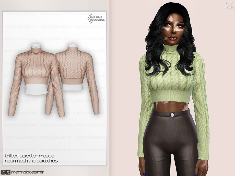 The Sims Resource - Knitted Sweater MC300
