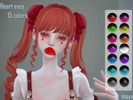 Sims 4 — heart eyes by yaya-maya — Custom thumbnail CATEGORY: Eyes SWATCHES: 15 Colors GENDER: All ages