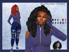 Sims 4 — Braided Wavy Wonder by drteekaycee — So your sims have long luxurious natural hair that has a braided but wavy